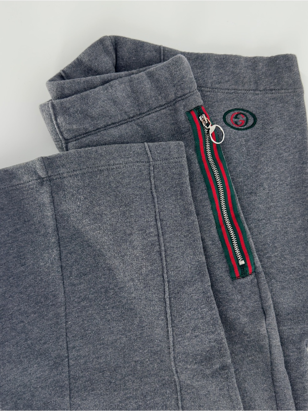 Gucci Gray Web Stripe Zip Pocket Pants Size L